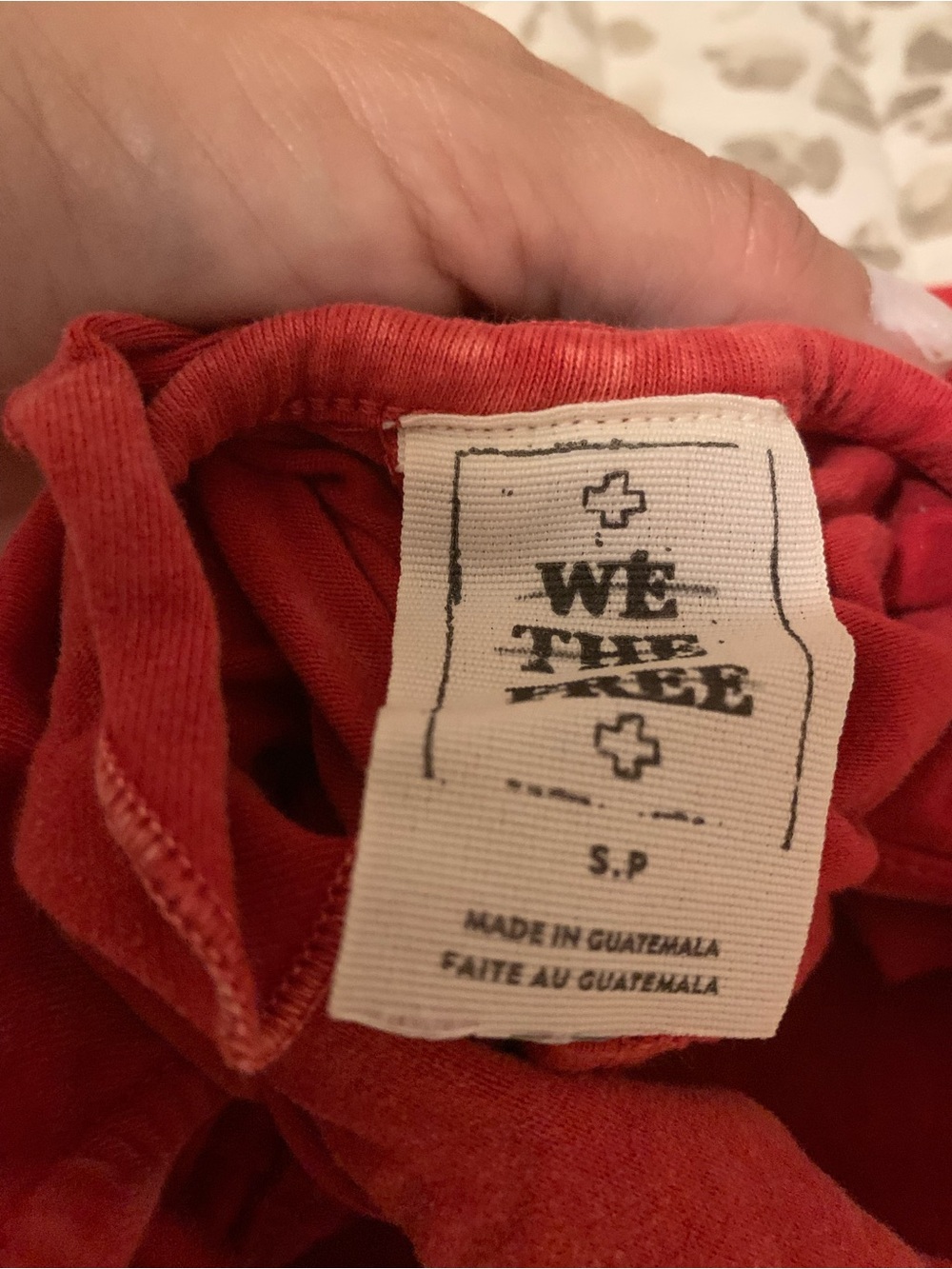 We The Free Red Ruffled Strap Tank with Center Drawstring - Picture 3 of 3